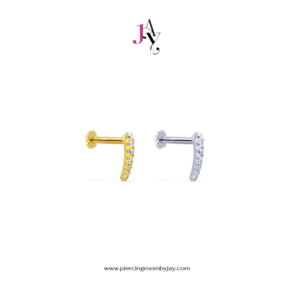 (Pre-order) 14K Solid Gold Claw Screw Flat Back (ราคาต่อชิ้น)