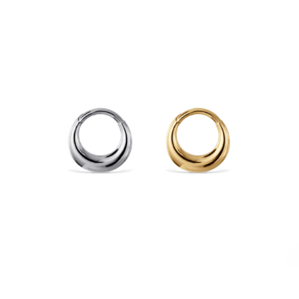 Crescent Moon Plain Titanium G23 Clicker ห่วงล๊อคไททาเนียม G23 เกรดการแพทย์ (ราคาต่อชิ้น)