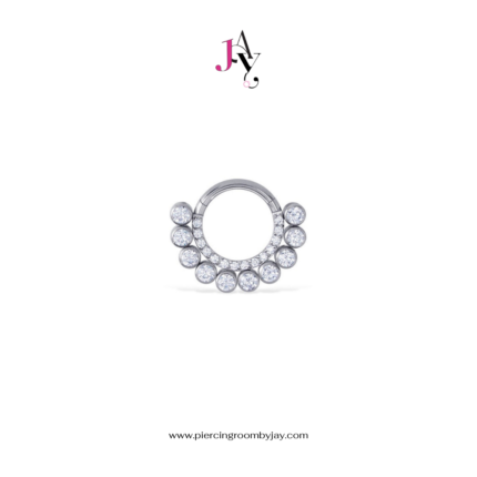 Crown CZ Titanium G23 Clicker ห่วงล๊อคไททาเนียม G23 เกรดการแพทย์ (ราคาต่อชิ้น)