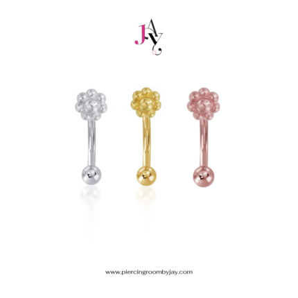 Dot Flower Rook piercing เงินแท้ (ราคาต่อชิ้น)