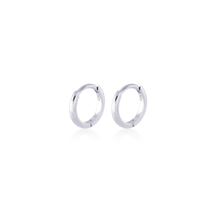Pair of Plain Huggie Hoop เงินแท้ (ราคาต่อคู่)(Pair)
