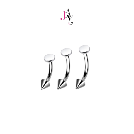 Spike Plain Banana Barbell Titanium เกรดการแพทย์ (ราคาต่อชิ้น)