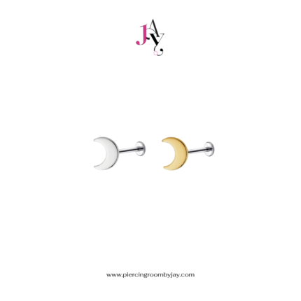 Crescent Moon (M) Plain Titanium เกรดการแพทย์ (ราคาต่อชิ้น)