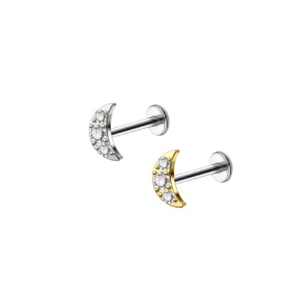 Mini Moon CZ Titanium เกรดการแพทย์ (ราคาต่อชิ้น)